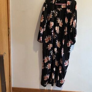 Angie Black Floral coverup